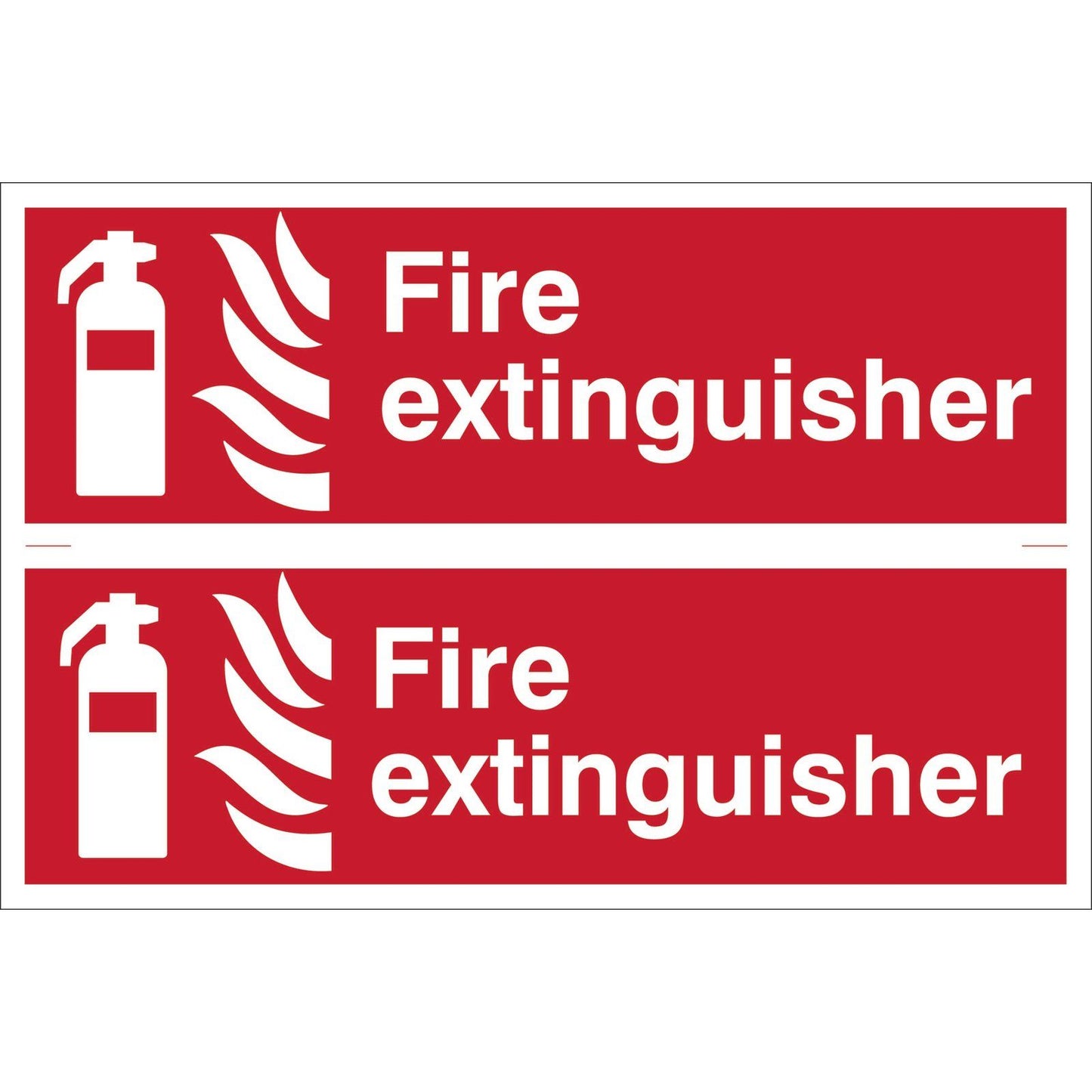 Draper 2 x Fire Extinguisher Fire Equipment Sign -No. 72444