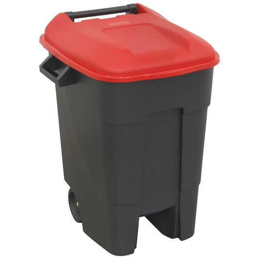 Sealey Refuse/Wheelie Bin 100L - Red BM100R