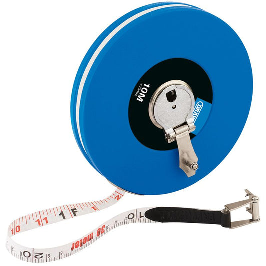 Draper 10M (33ft) Fibreglass Measuring Tape with Holding Claw NEW - 88213