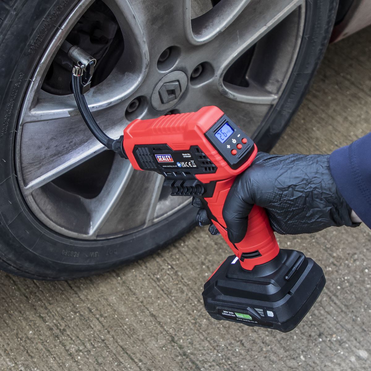 Sealey Cordless Tyre Inflator 20V - Body Only CP20VAP