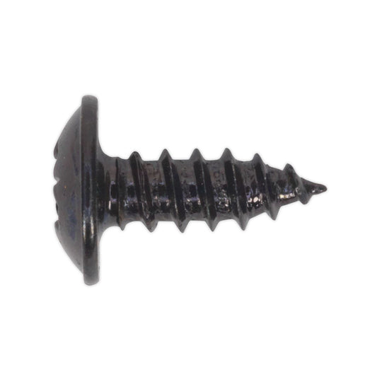 Sealey Self Tapping Screw 3.5 x 10mm Flanged Head Black Pozi Pk 100 BST3510