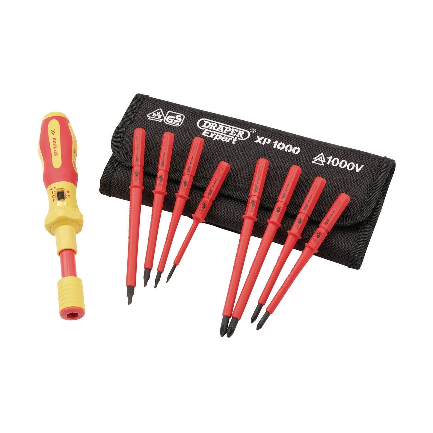 Draper Tools Expert Nine Piece VDE Torque Screwdriver Set Spare Blades 65372