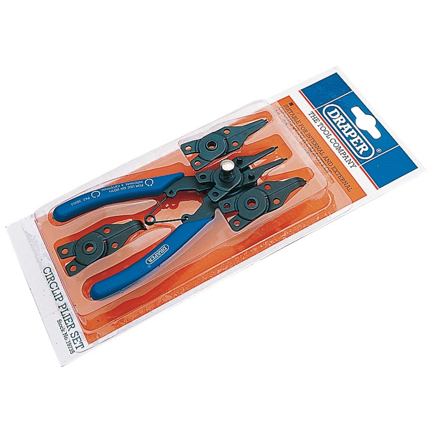 Workshop 5 Piece 165mm Internal & External Circlip Pliers Set - 19735