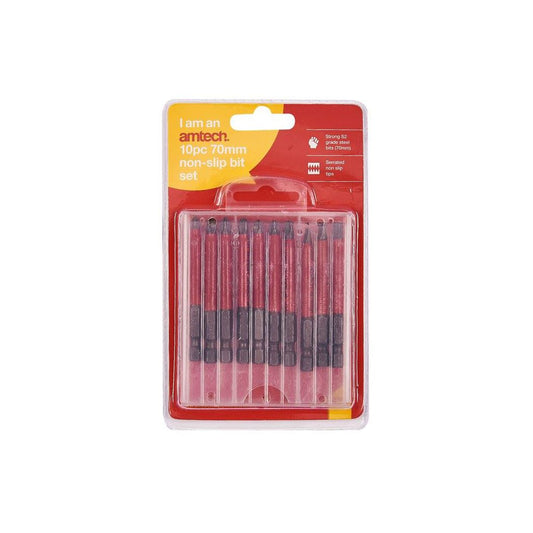 10 Piece 70mm Non-Slip Bits Non Slip 10 Screwdriver Pozi Drill Skid Prevention - L2370