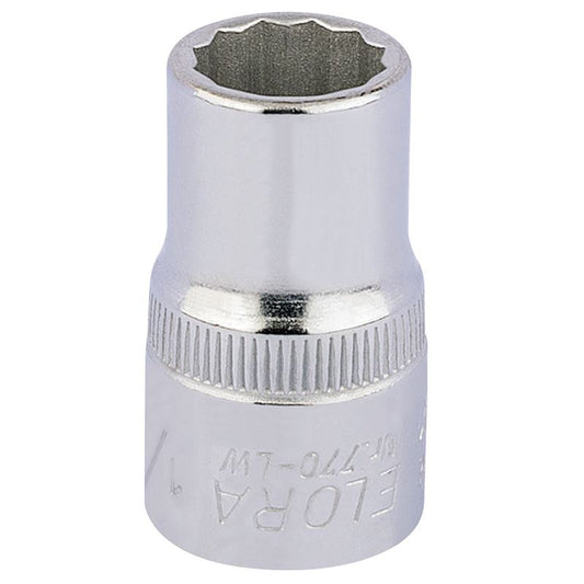 DRAPER 24814 1/4" 1/2" Square Drive Elora Whitworth Bi-Hexagon Socket