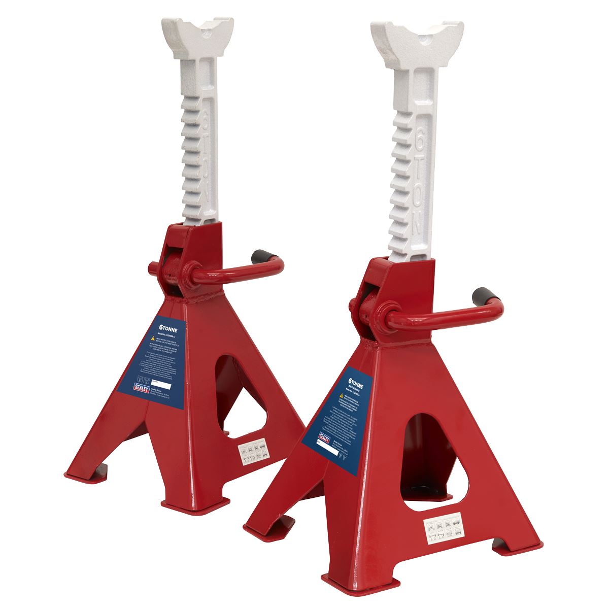 Sealey Axle Stands (Pair) 6 tonne Capacity per Stand Ratchet Type VS2006