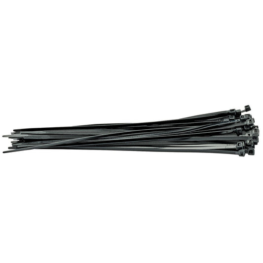 Draper Cable Ties, 4.8 x 300mm, Black (Pack of 100) - 70397