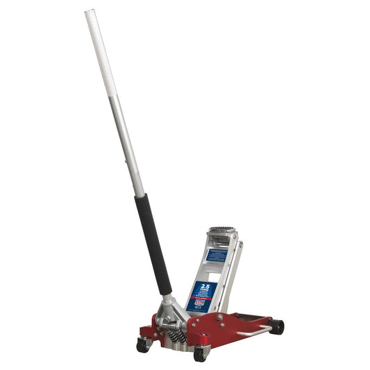 Sealey Trolley Jack 2.5 tonne Low Entry Aluminium Rocket Lift RJA2500