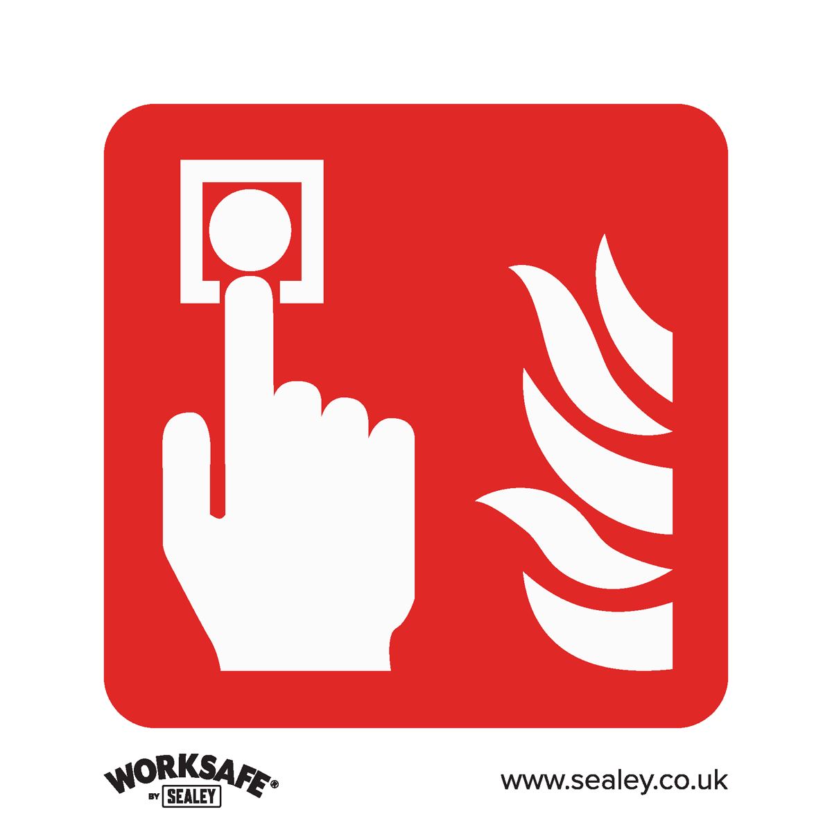 Sealey Safety Sign - Fire Alarm Symbol - Self-Adhesive Vinyl SS31V1