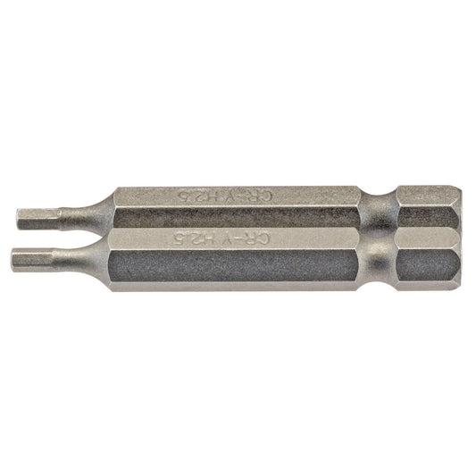 1x Pair Of Draper 2.5mm 1/4" Hexagonal Insert Bit - 50mm Long - 64246