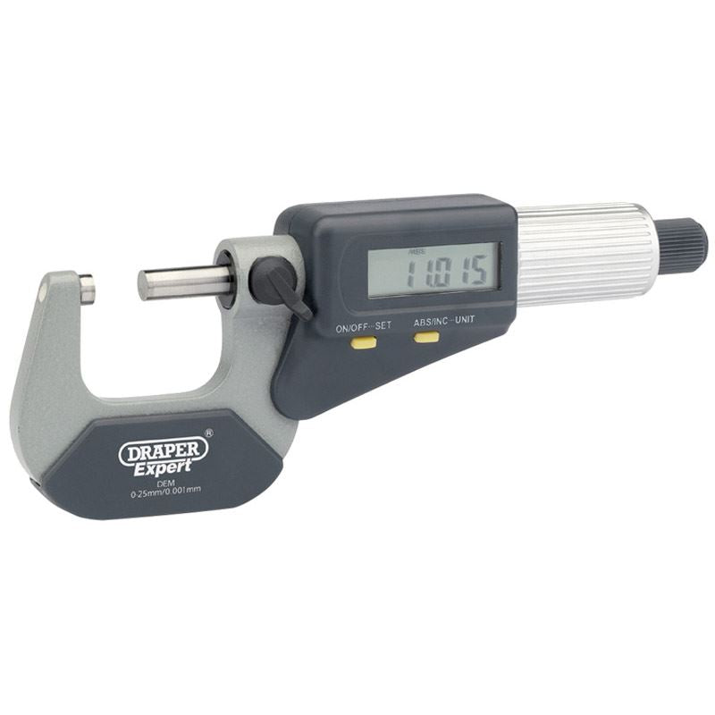 Draper 46599 DEM Expert Dual Reading Digital External Micrometer 0-25mm/0-1" M