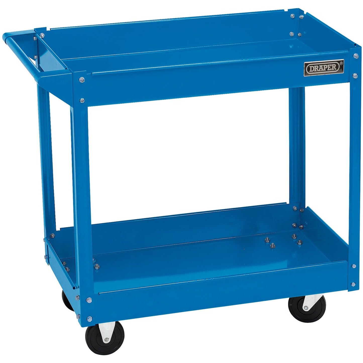 Draper 2 Tier Steel Workshop Body Shop Garage Mechanics Tool Trolley Cart 07629