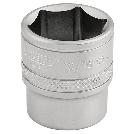 Draper Expert Quality Chrome 3/8" Square Drive 6 Point Imperial Socket - 13/16" - 16575