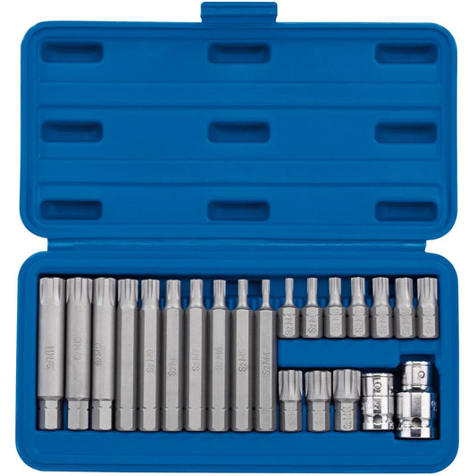 Draper 3/8, 1/2'' Square Drive Ribe Socket And Bit Set 22 piece - 16347