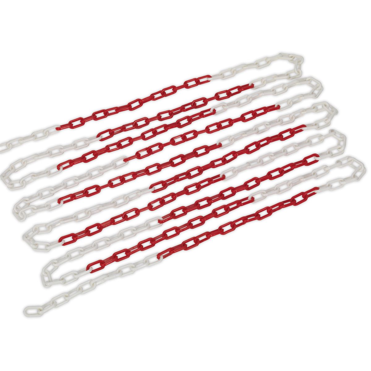 Sealey Safety Chain Red/White 25m x 6mm HSC25M