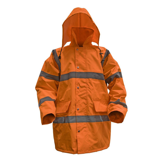 Sealey Hi-Vis Orange Motorway Jacket with Quilted Lining - Large 806LO