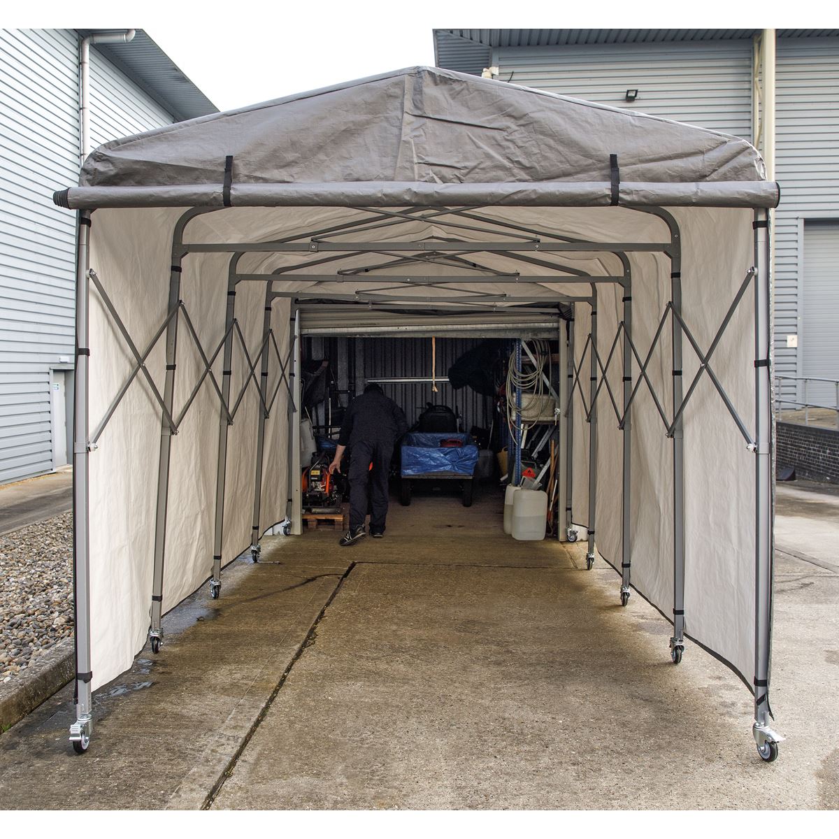 Sealey Foldable Steel Garage Extension 2.5 x 4.5 x 2.5m FGE01