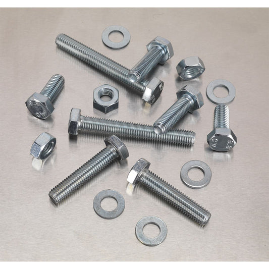 Sealey Setscrew, Nut & Washer Asstmt 150pc High Tensile M10 Metric AB052SNW