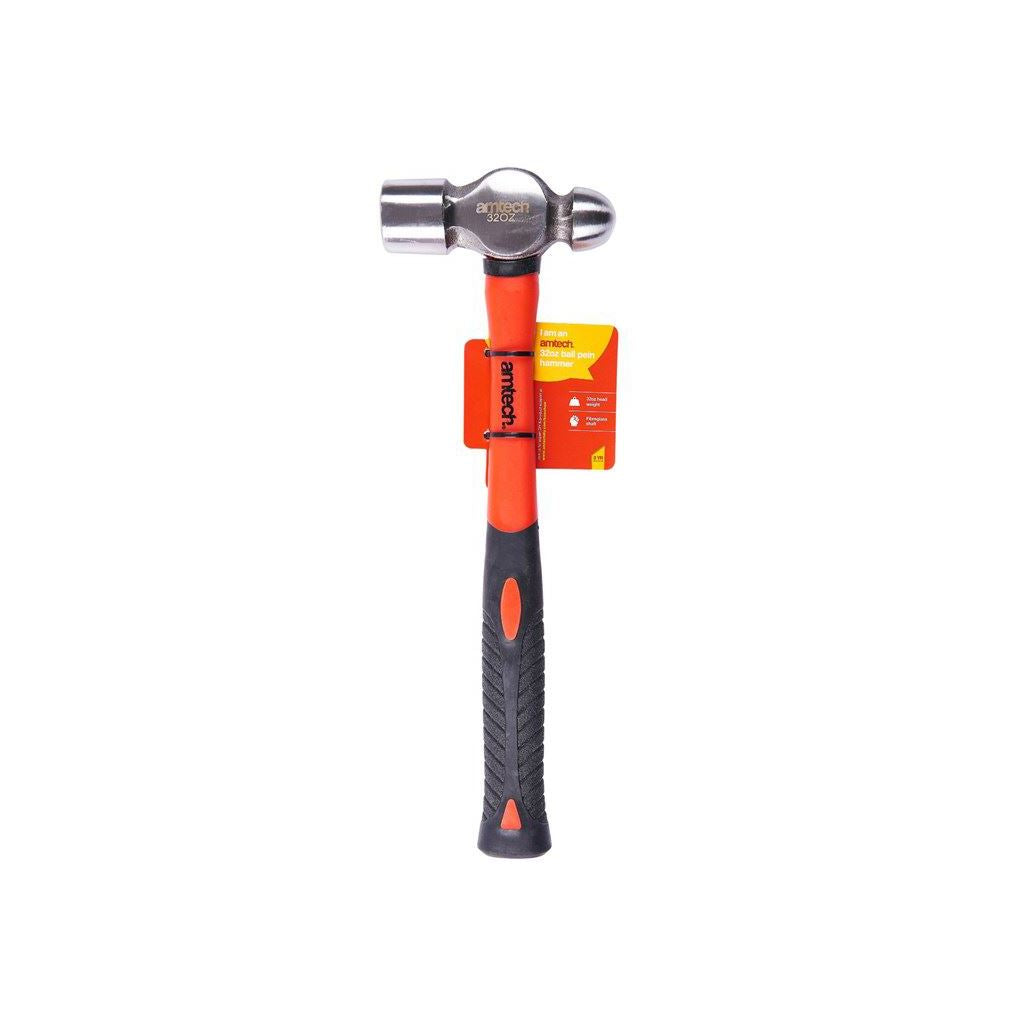 Amtech 32oz Ball Pein Hammer - Fibreglass Shaft (A0690)