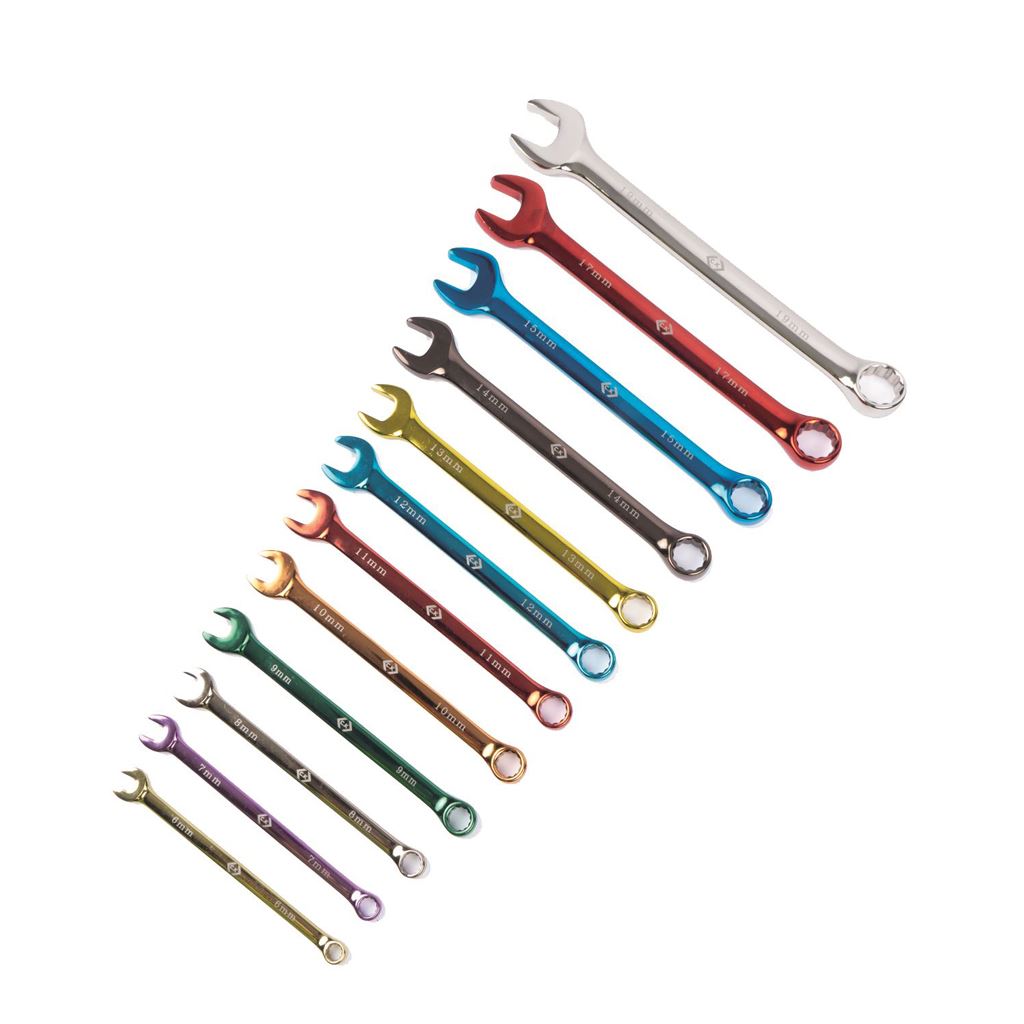 CK Tools colour coded combination spanner set T4346M12ST