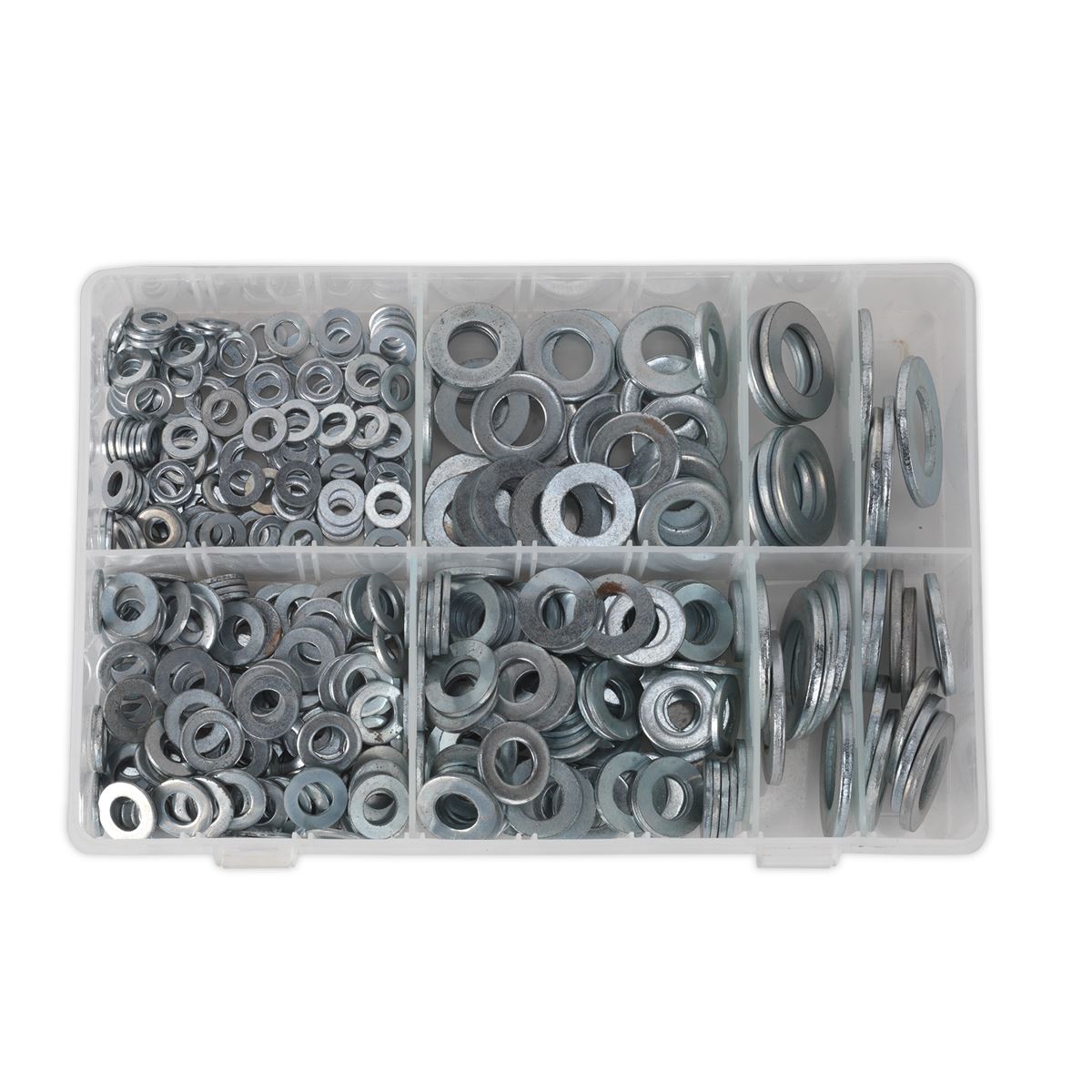 Sealey Flat Washer Assortment 495pc M6-M24 Form C Metric AB056WC