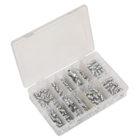 Sealey Grease Nipple Assortment 130pc - Metric, BSP & UNF AB009GN