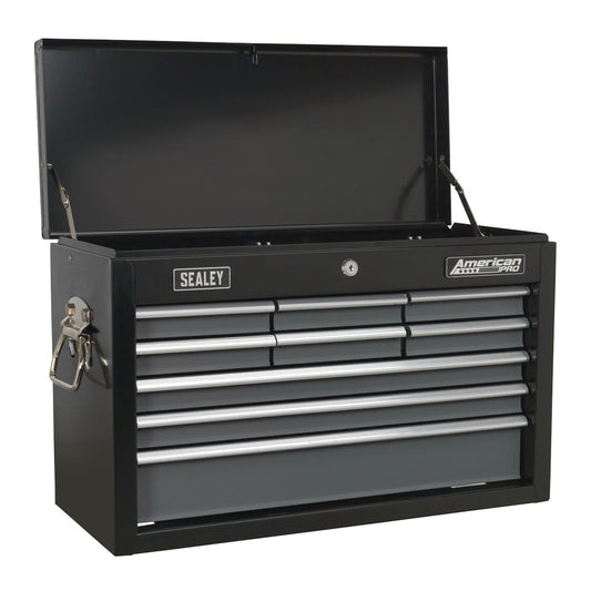 Sealey Topchest 9 Drawer with Ball Bearing Slides - Black/Grey AP2509B