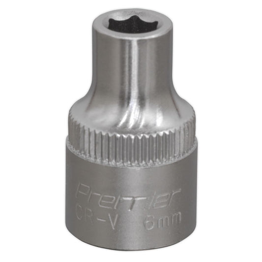 Sealey WallDrive Socket 6mm 3/8"Sq Drive S3806