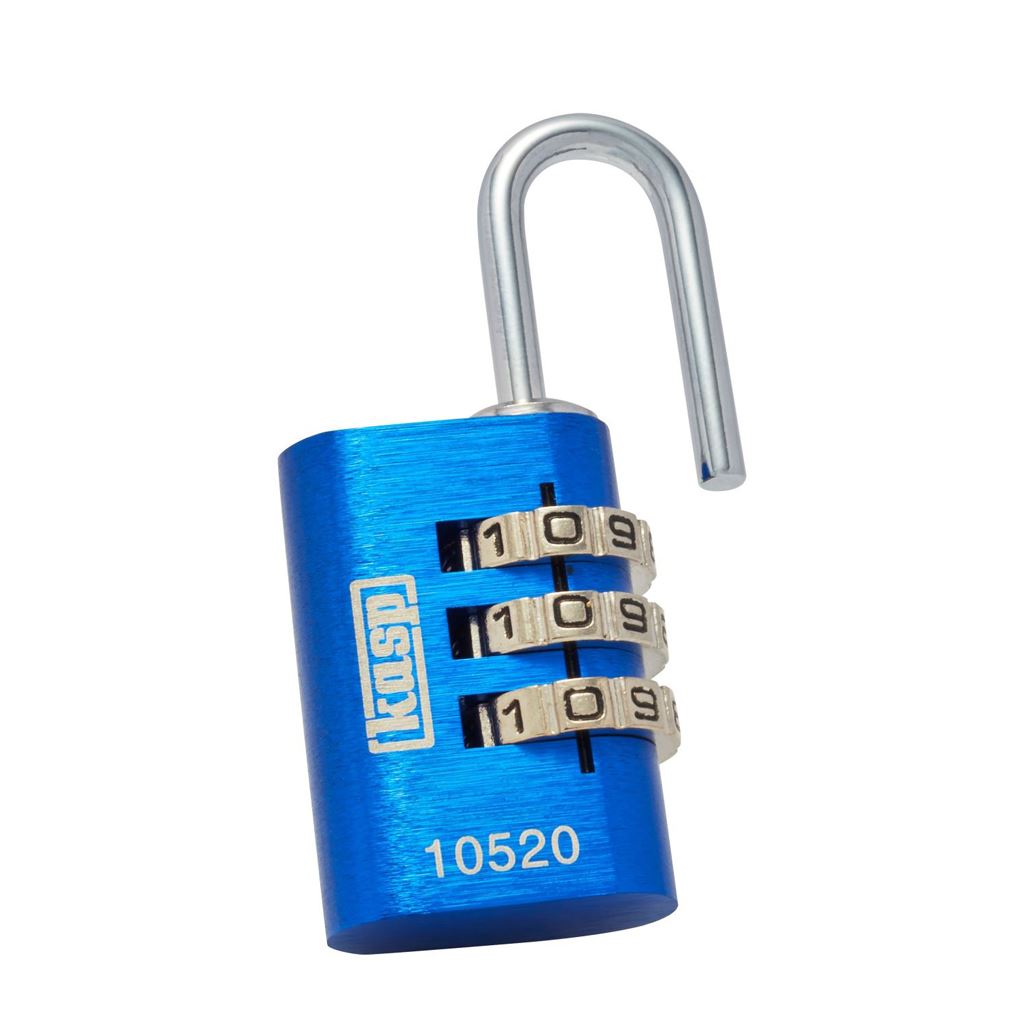 Kasp 105 Combi Padlock Blue 20mm K10520BLUD