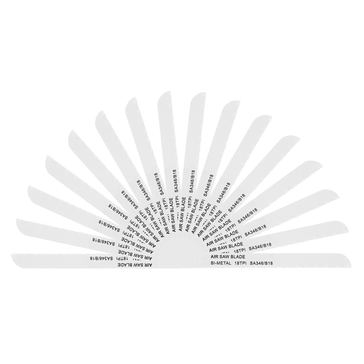 Sealey Air Saw Blade 18tpi - Pack of 15 SA346/B1815