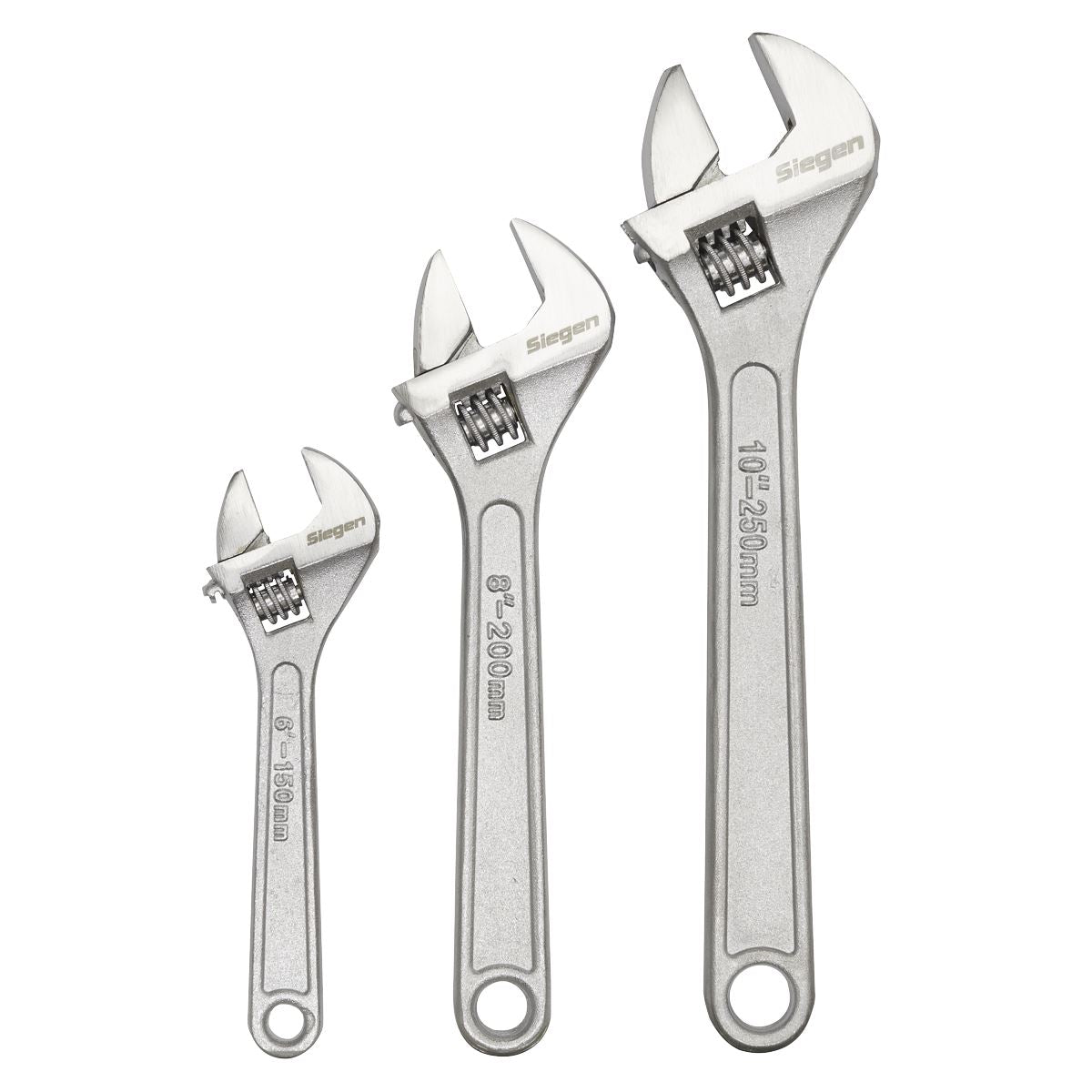 Sealey Adjustable Wrench Set 3pc 150, 200 & 250mm S0448