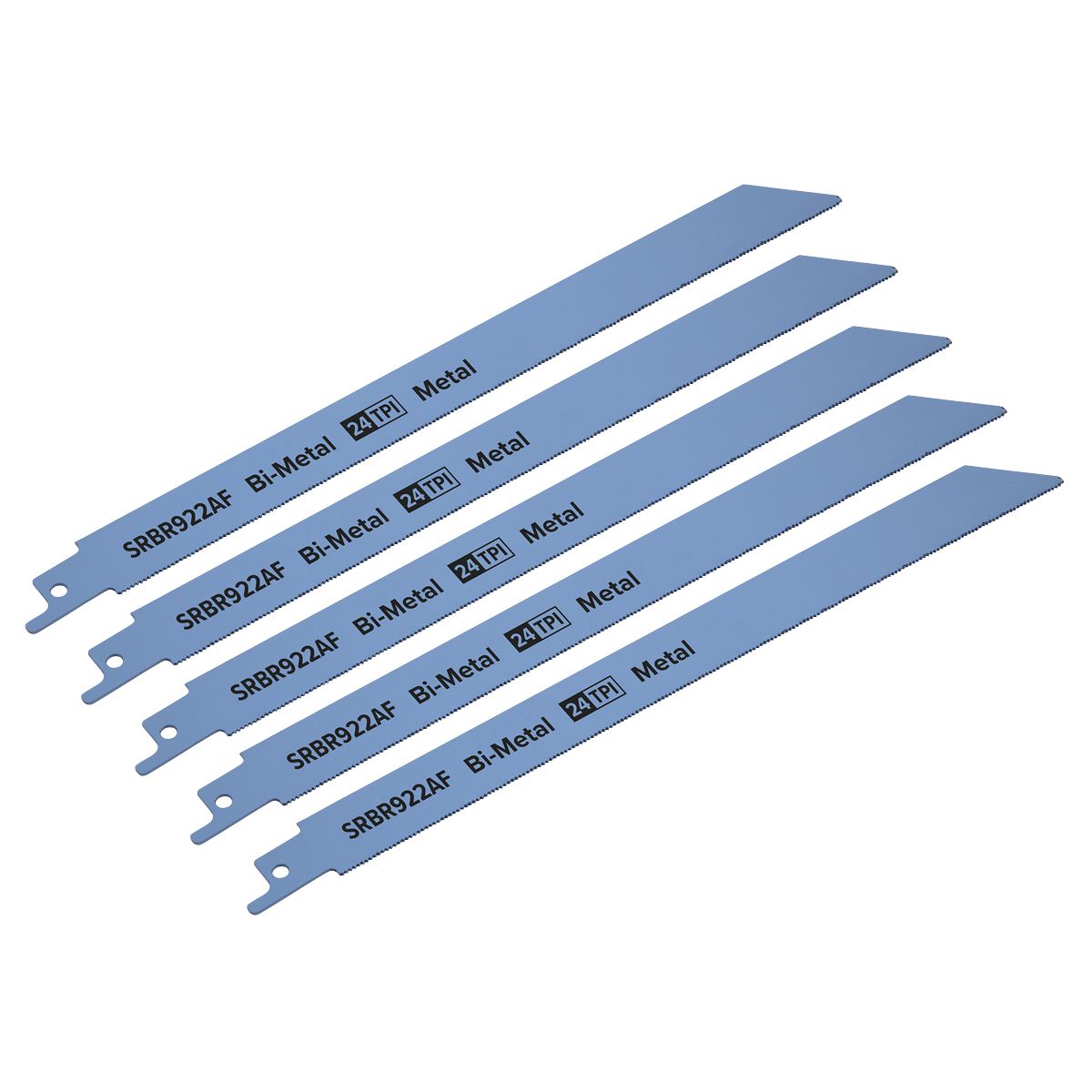 Sealey Reciprocating Saw Blade Metal 230mm 24tpi - Pack of 5 SRBR922AF