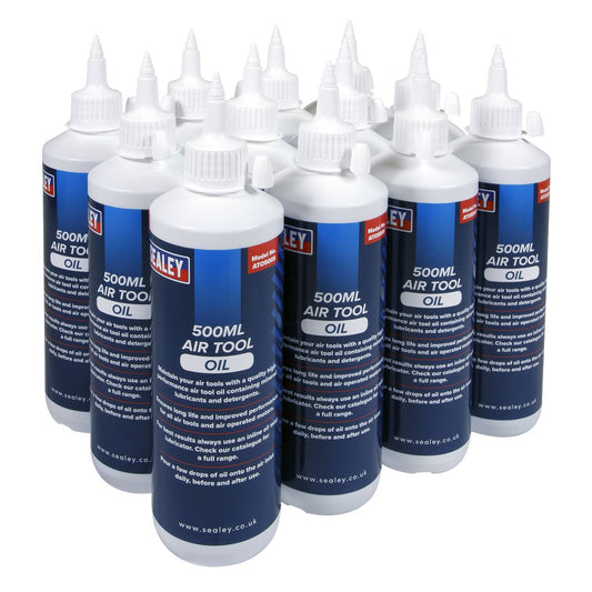 Sealey Air Tool Oil 500ml Pack of 12 ATO/500