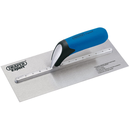 Soft Grip Stainless Steel Plastering Trowel (280mm) Draper 81200