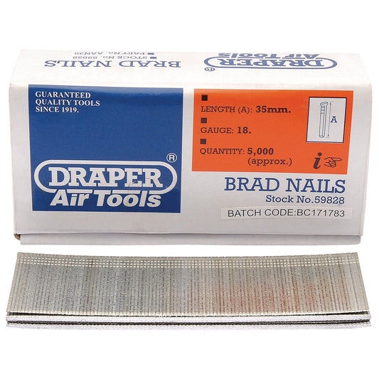 Draper 35mm Brad Nails (5000) AAN35 - 59828