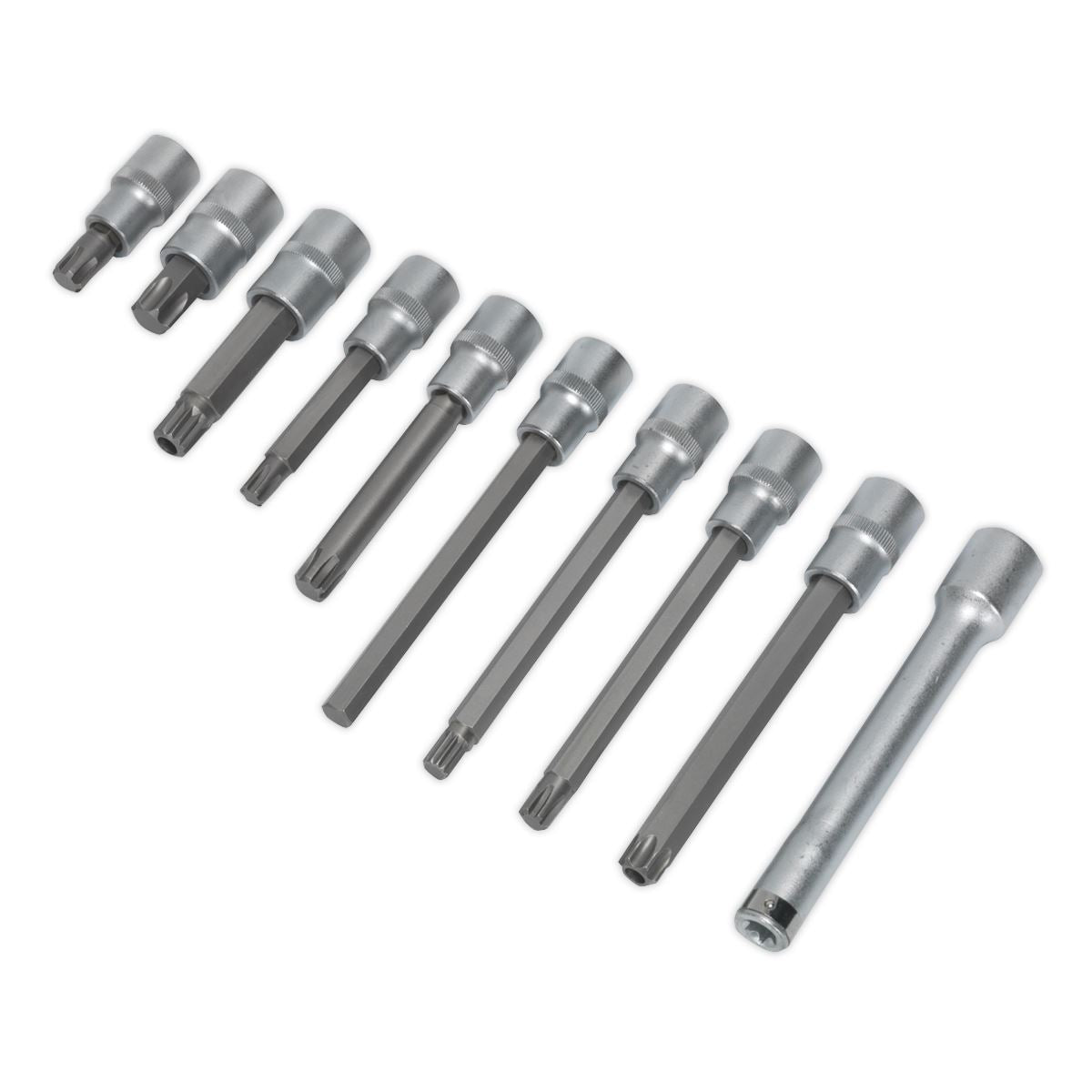 Sealey Head Bolt Socket Bit Set 10pc 1/2"Sq Drive AK5538