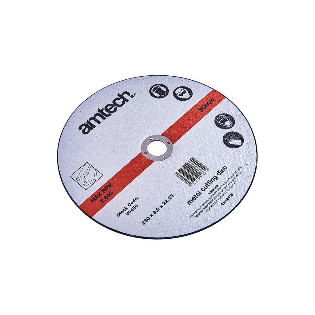 Amtech 1x Metal Cutting Discs Large 230mm/9" Thin Wheel Steel Grinder Blades - V0450