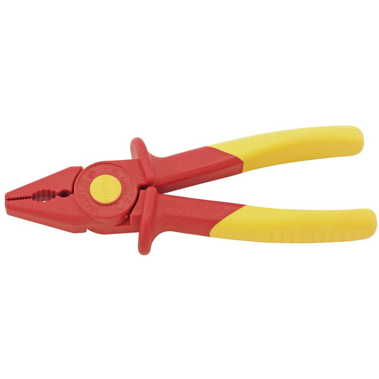 Knipex 6082 VDE Fully Insulated 180mm 'S' Range Soft Grip Flat Nose Pliers - 06082