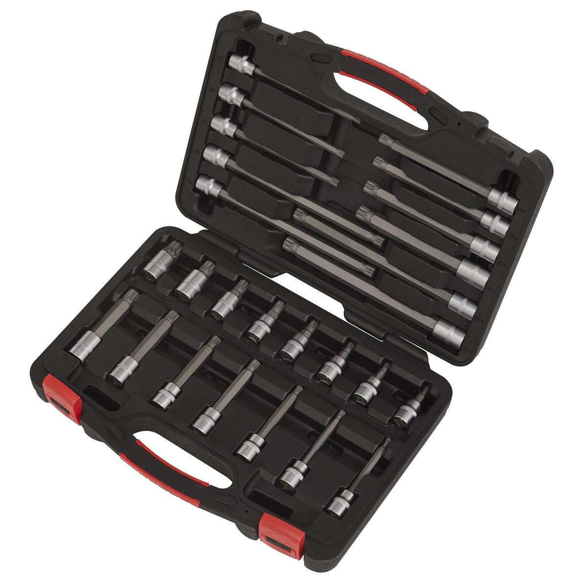 Sealey Spline Socket Bit Set 26pc 3/8"Sq Drive - Platinum Series AK89002