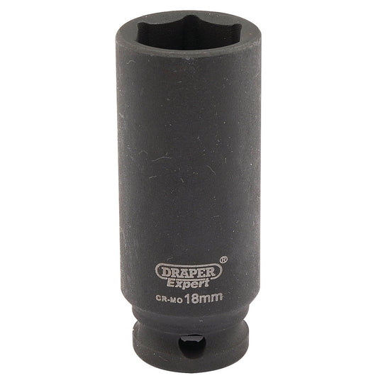 DRAPER 06891 Expert 18mm 3/8" Square Drive Hi-Torq 6 Point Deep Impact Socket