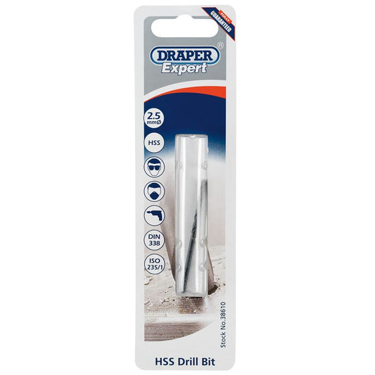 Draper H29mpb Expert Hss Drill, Blue, 2.5mm - 25mm Drill 38610 Bit