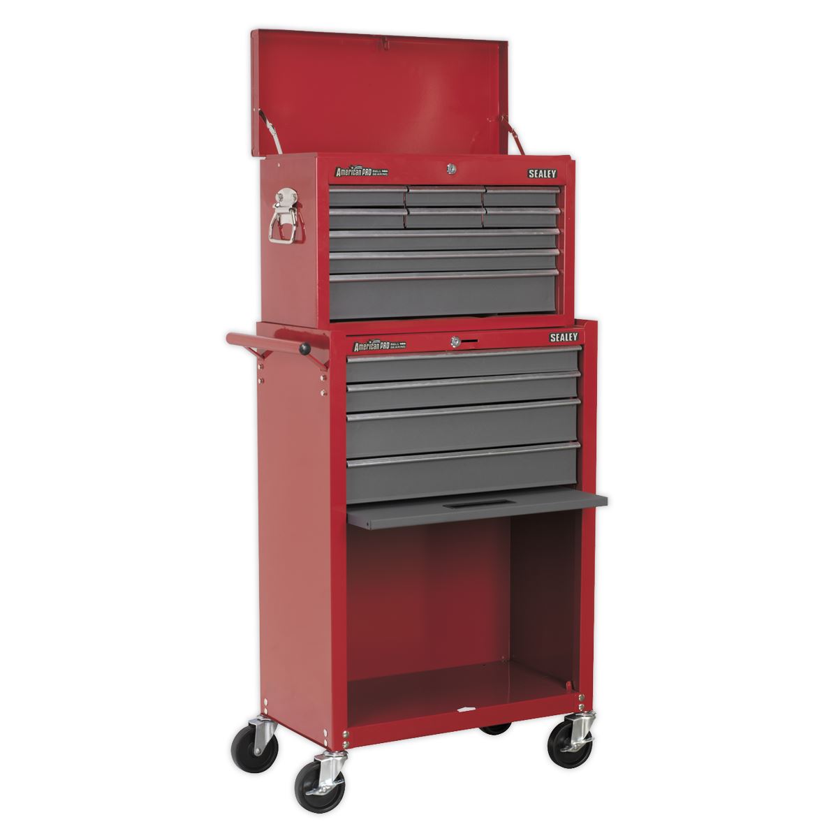 Sealey Topchest & Rollcab Combo 13 Drawer - Red/Grey AP22513BB