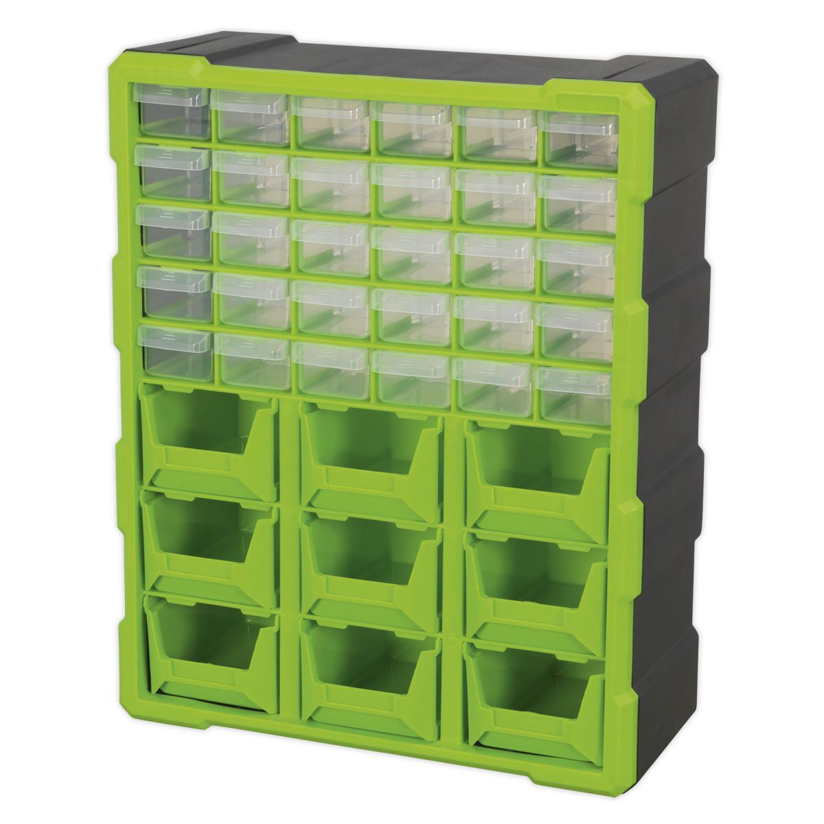 Sealey Cabinet Box 39 Drawer - Hi-Vis Green/Black APDC39HV