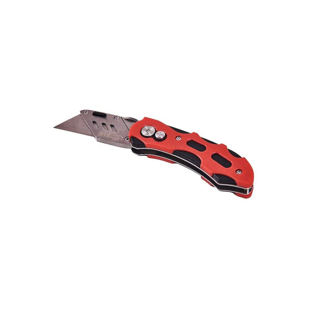 Amtech Folding Lock-Back Utility Knife - Comfort Grip - S0295