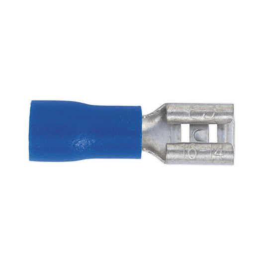 Sealey Push-On Terminal 4.8mm Female Blue Pack of 100 BT19