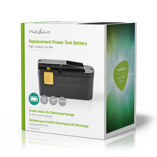 Nedis Power Tool Battery Ni-MH 12V 3.3Ah 39.6Wh Replacement for Festool