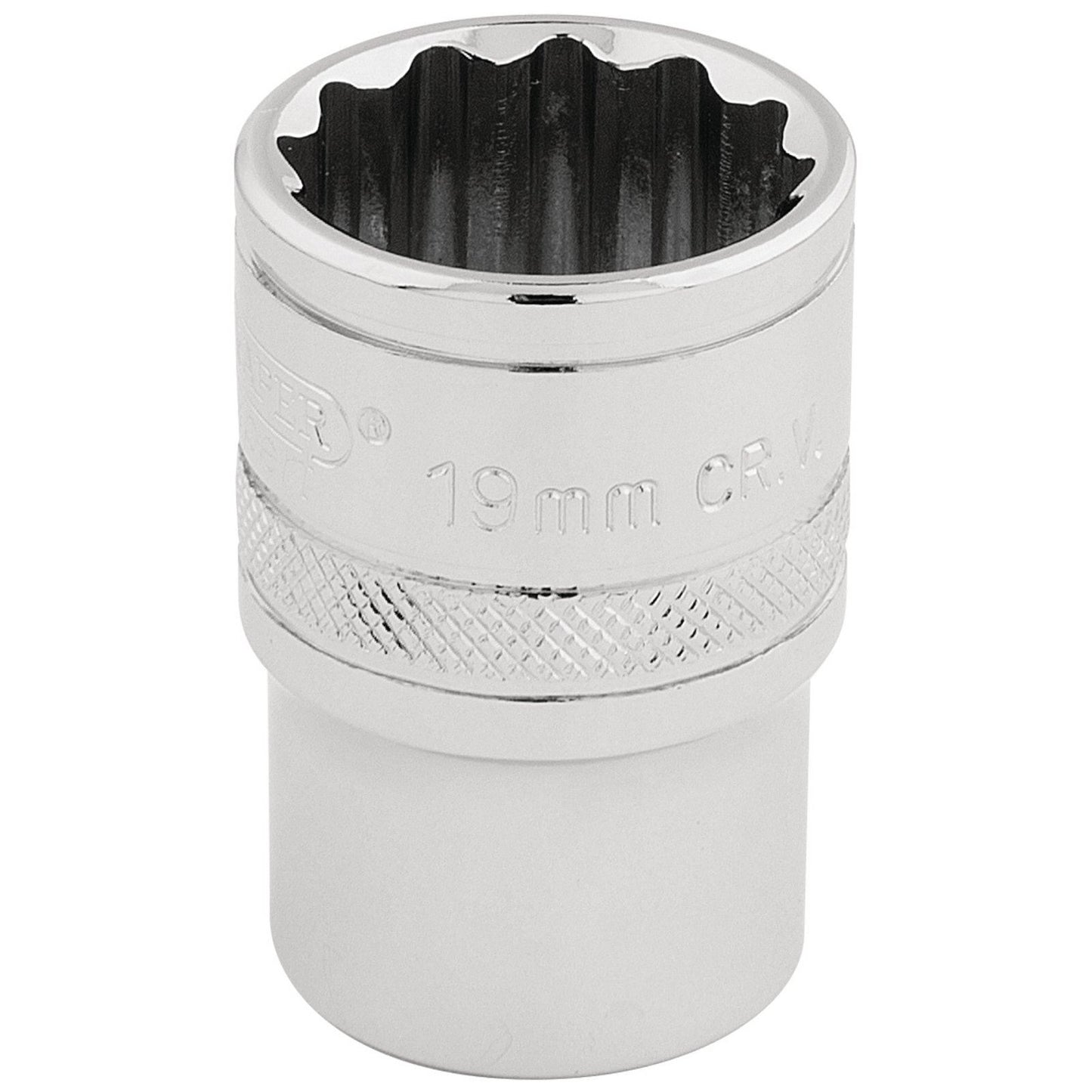 Draper Expert Quality 1/2" Square Drive Hi-Torq 12 Point Socket - 19mm - 33231