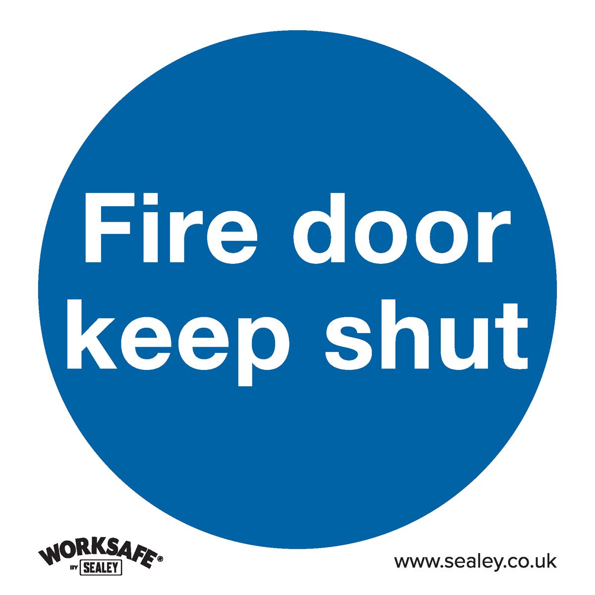 Sealey Safety Sign - Fire Door Keep Shut - Self-Adhesive-Pk of 10 SS1V10