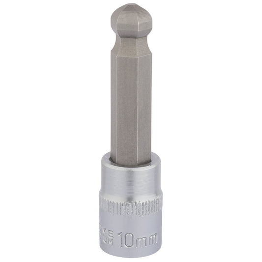 Draper 3/8" Square Drive Ball End Hexagonal Socket Bits (10mm) (16293)