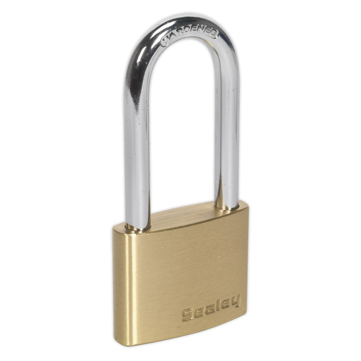 Sealey Brass Body Padlock Long Shackle 50mm PL102L